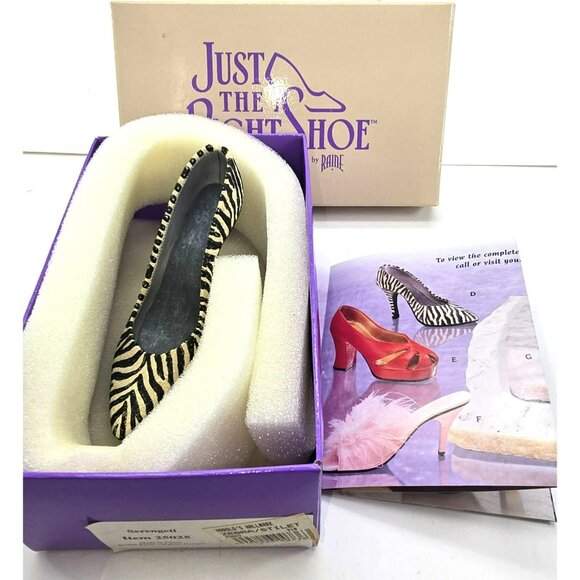 Seremgeti Just The Right Shoe Raine Zebra Stiletto Shoe Miniature Figurine PR603 - Picture 5 of 10